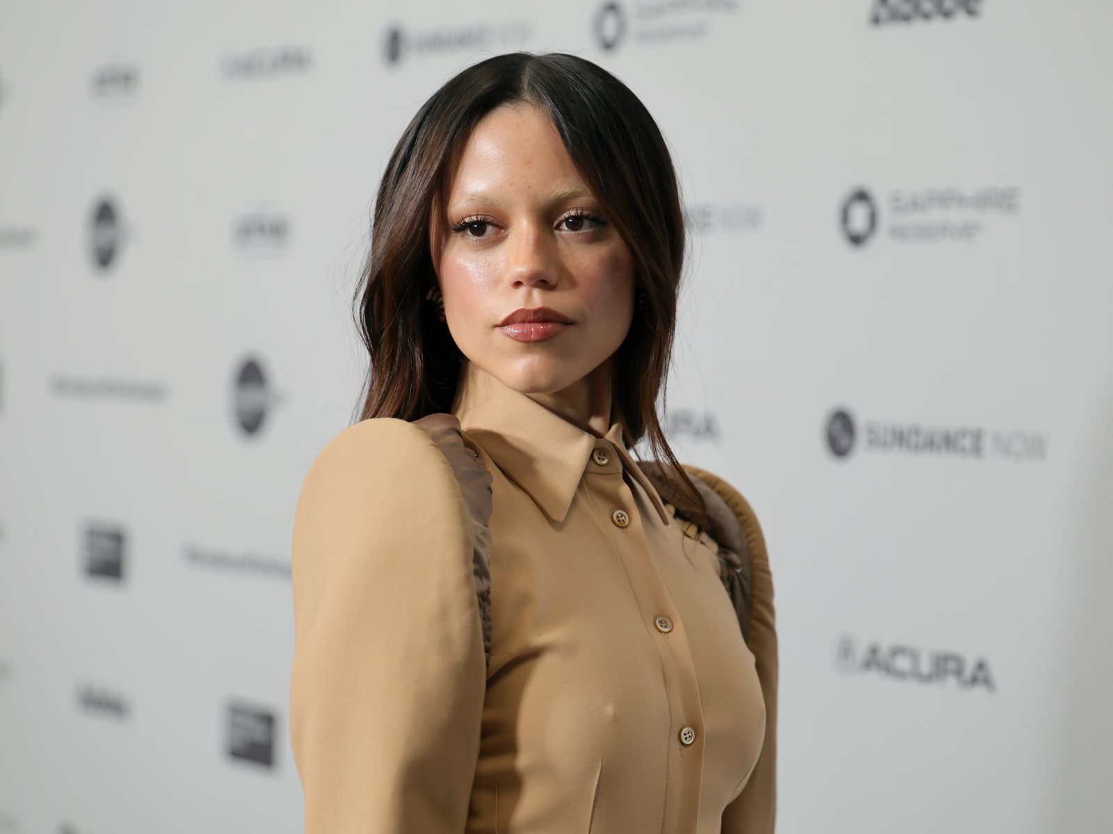 Jenna Ortega Lightens up Her Gothic Glam for Sundance