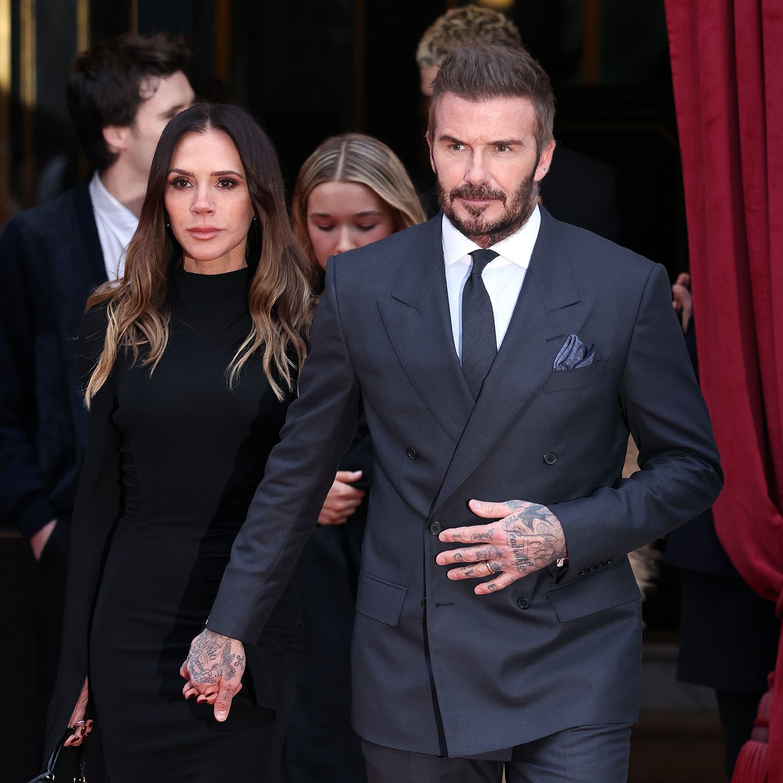 Victoria Beckham Receives French Knighthood, Stepping Out in Synchronized Style With Her Family