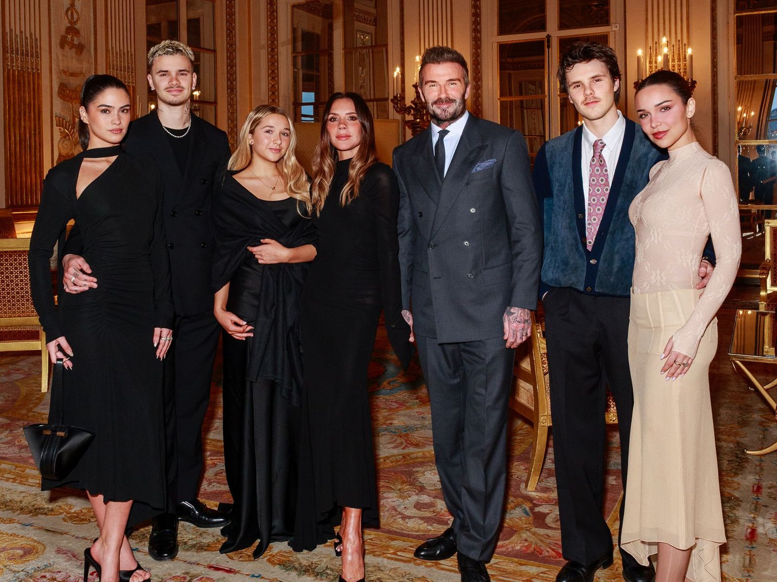 Victoria Beckham Receives French Knighthood, Stepping Out in Synchronized Style With Her Family